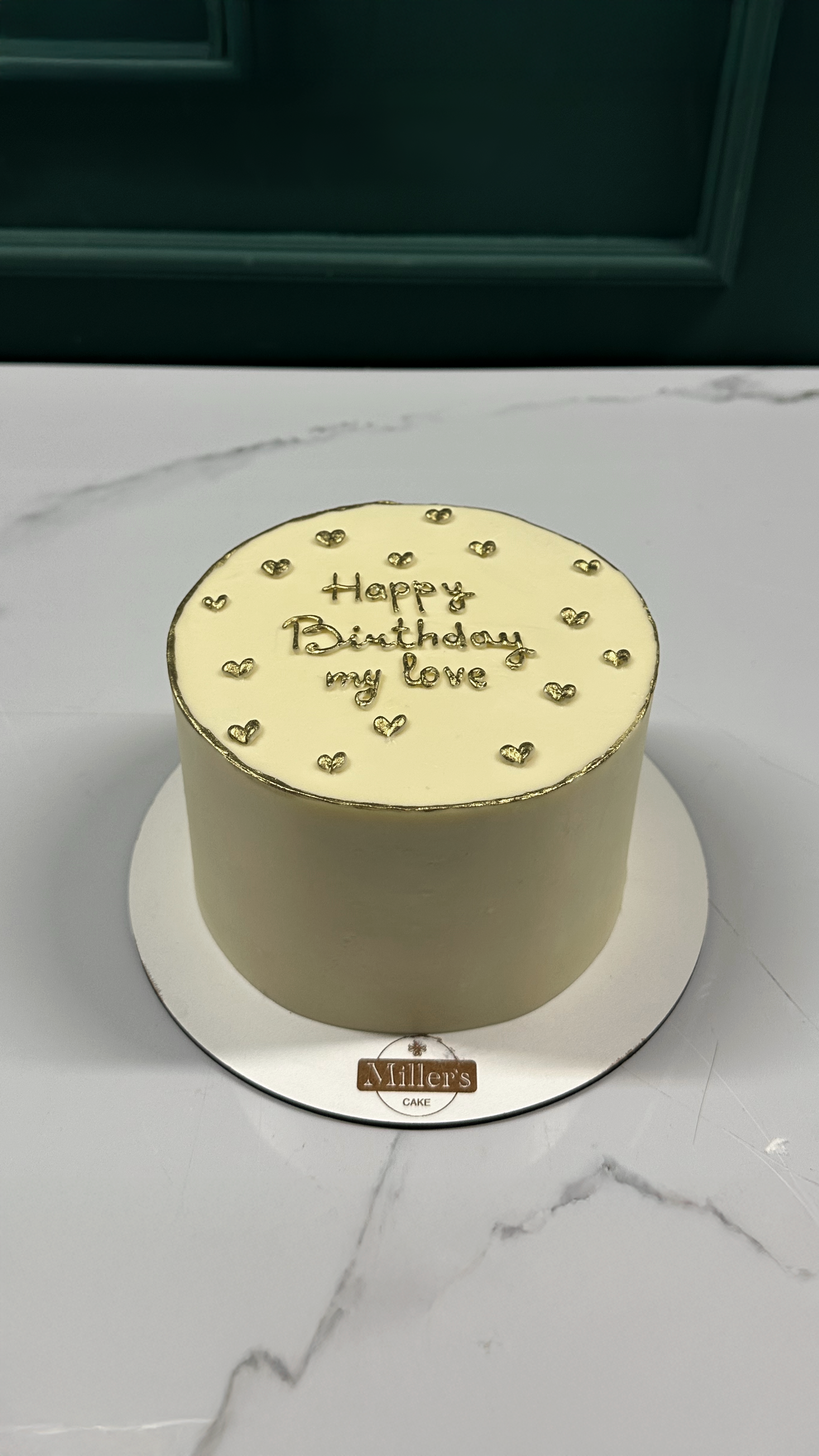 Elegant “Happy Birthday My Love” Cake