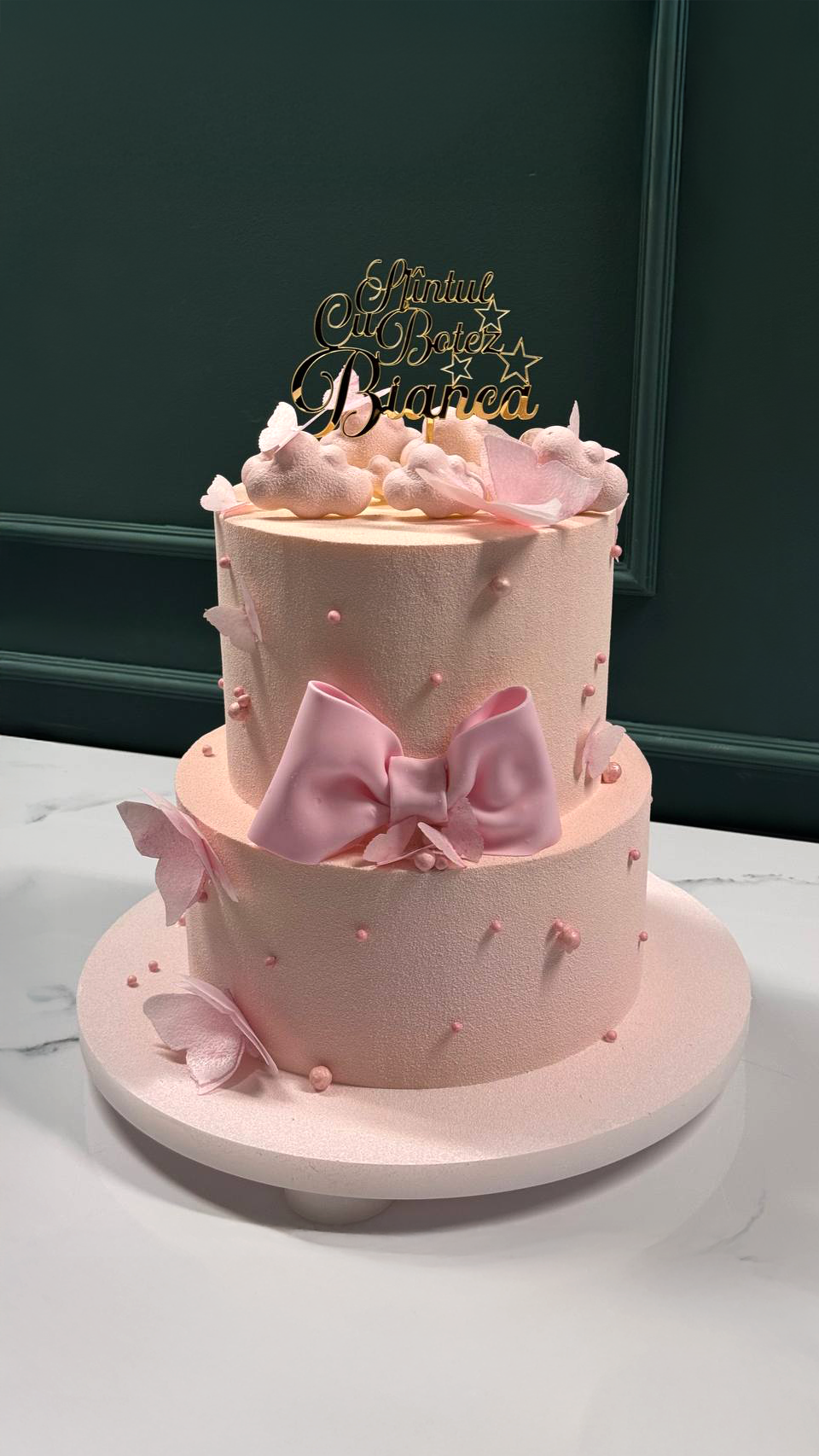 Blush Baptism Dream Cake