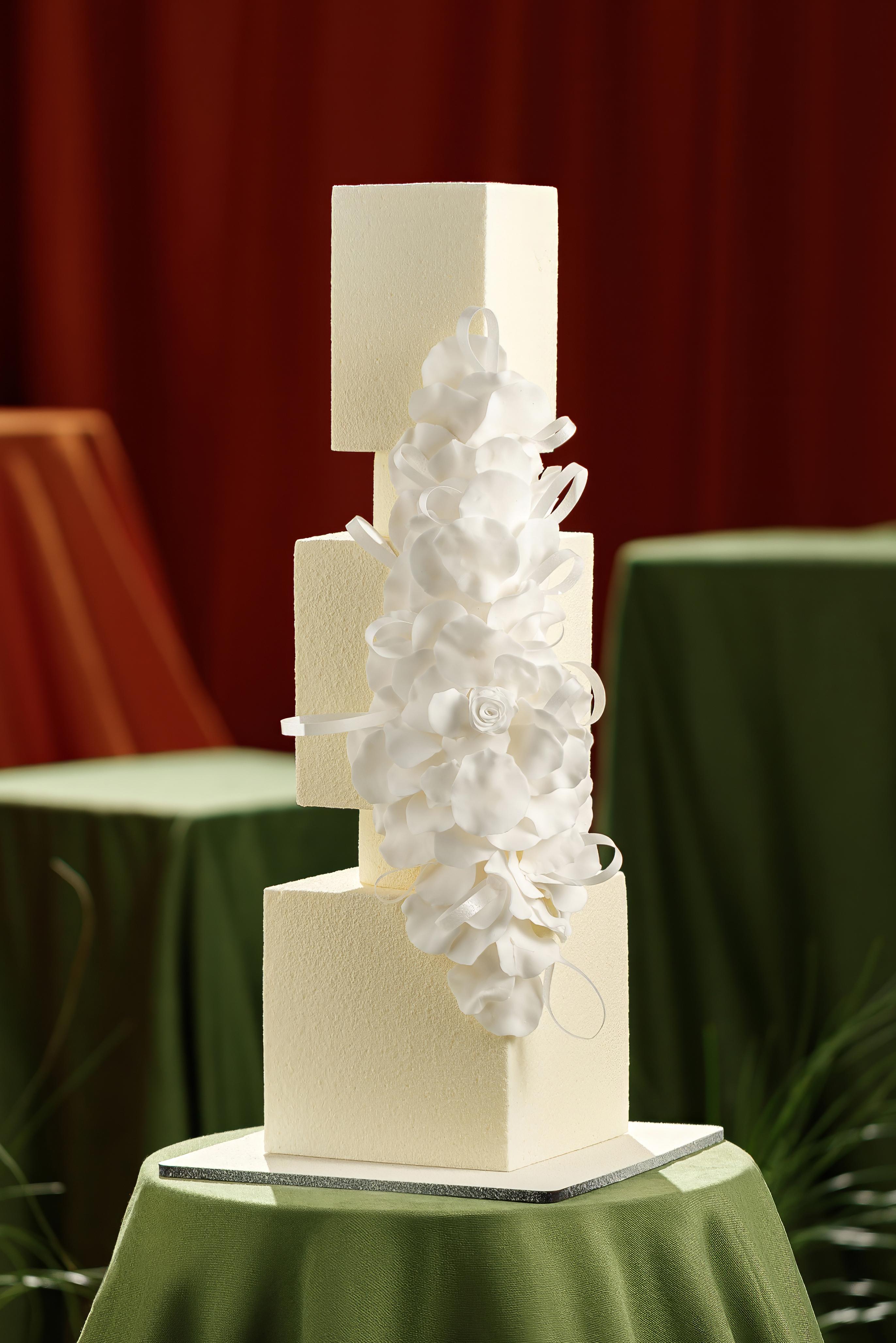 Ivory Cubes with Petal Flow