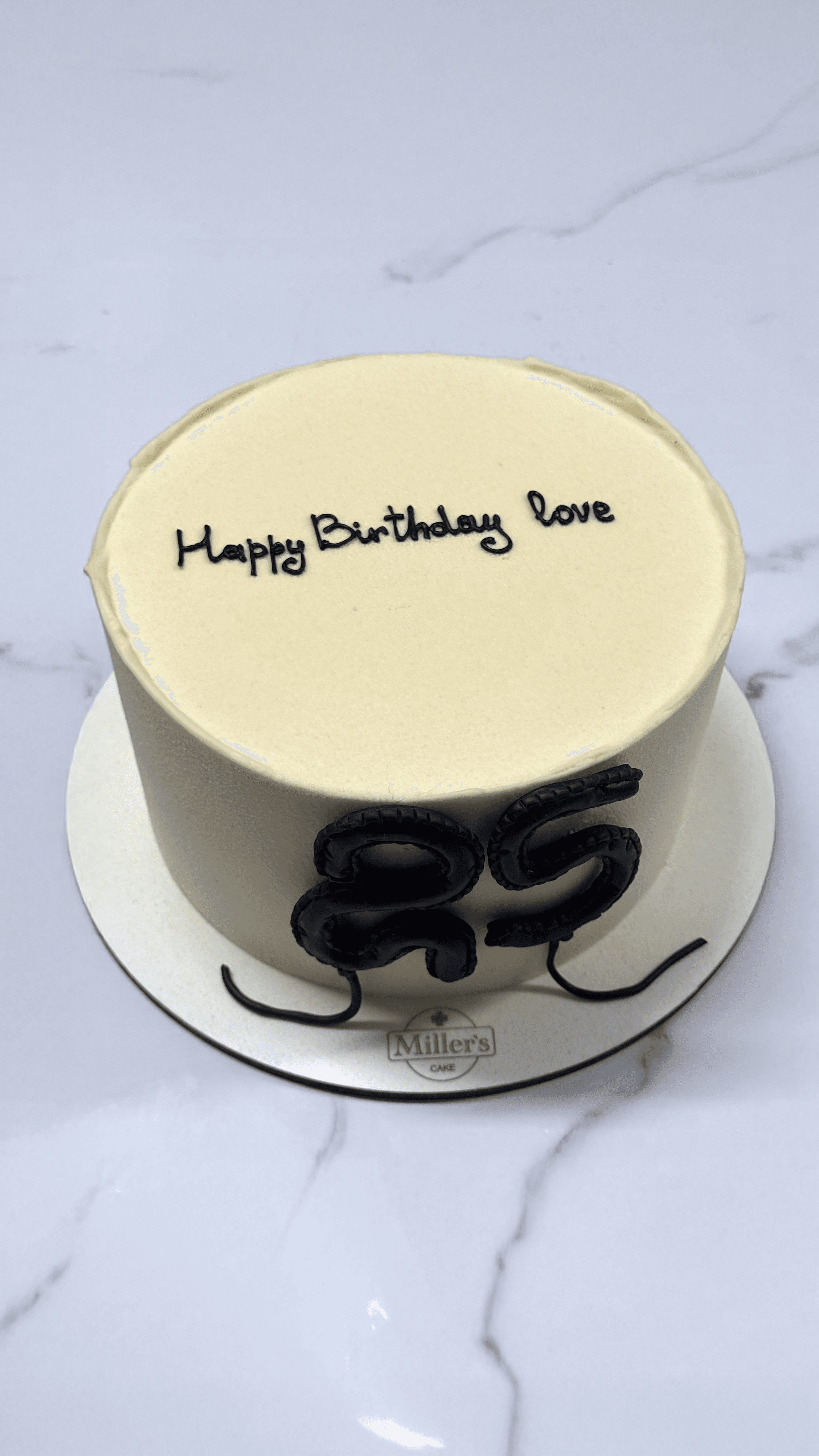 Elegant 25th Birthday Cake