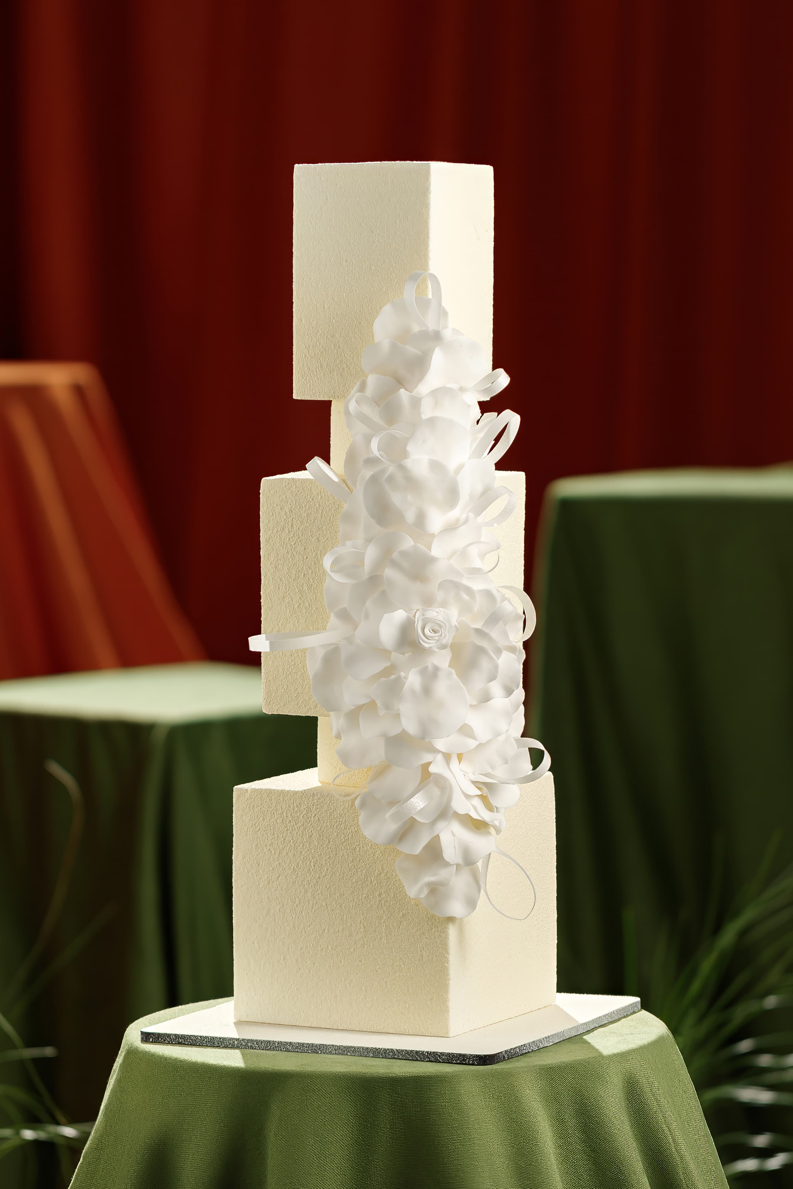 Ivory Cubes with Petal Flow