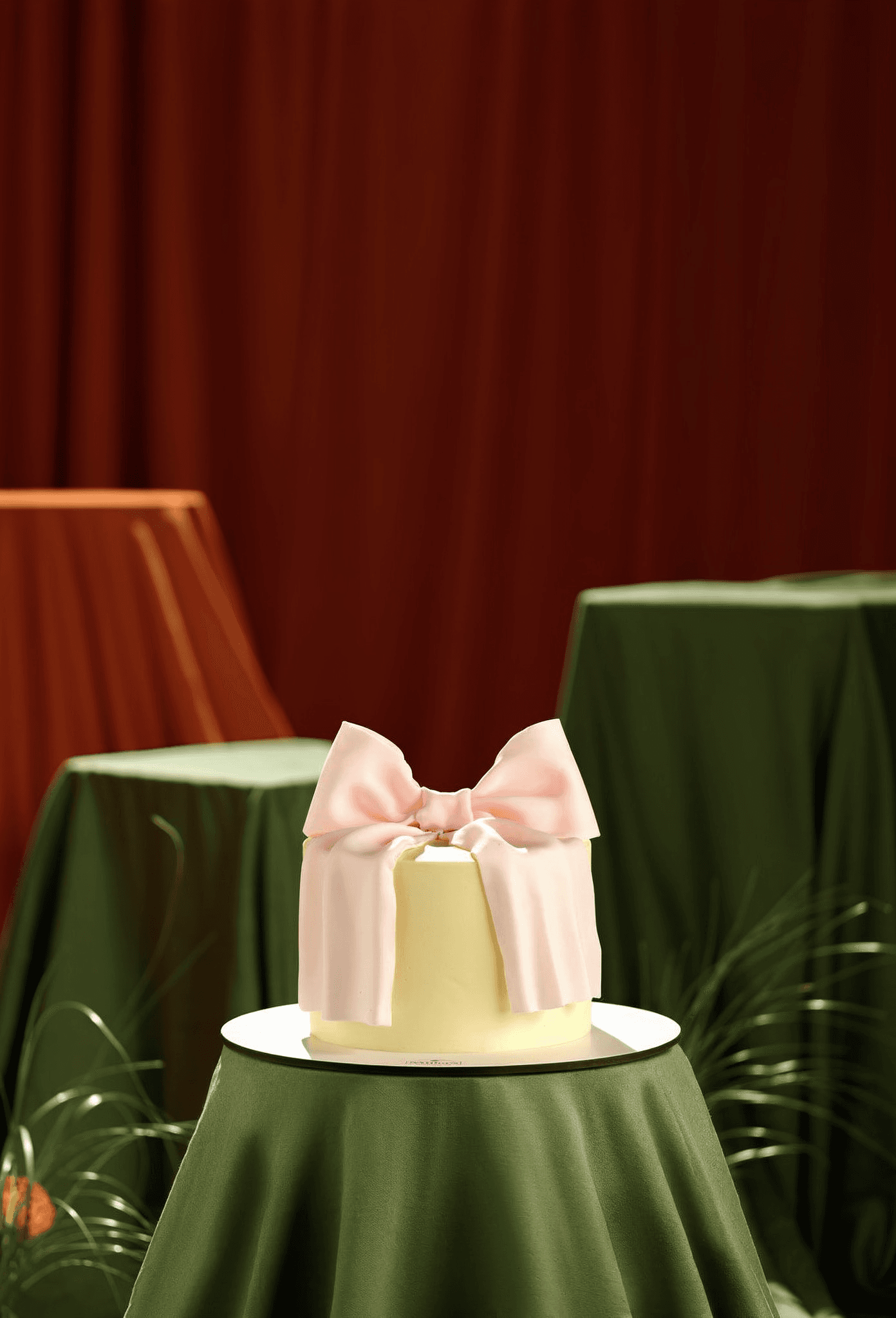 Chic Bow Cake — Soft & Elegant