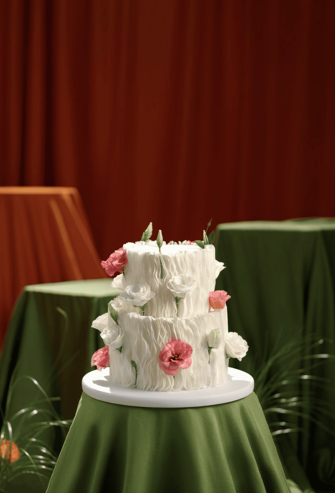 Petals & Ruffles Wedding Cake