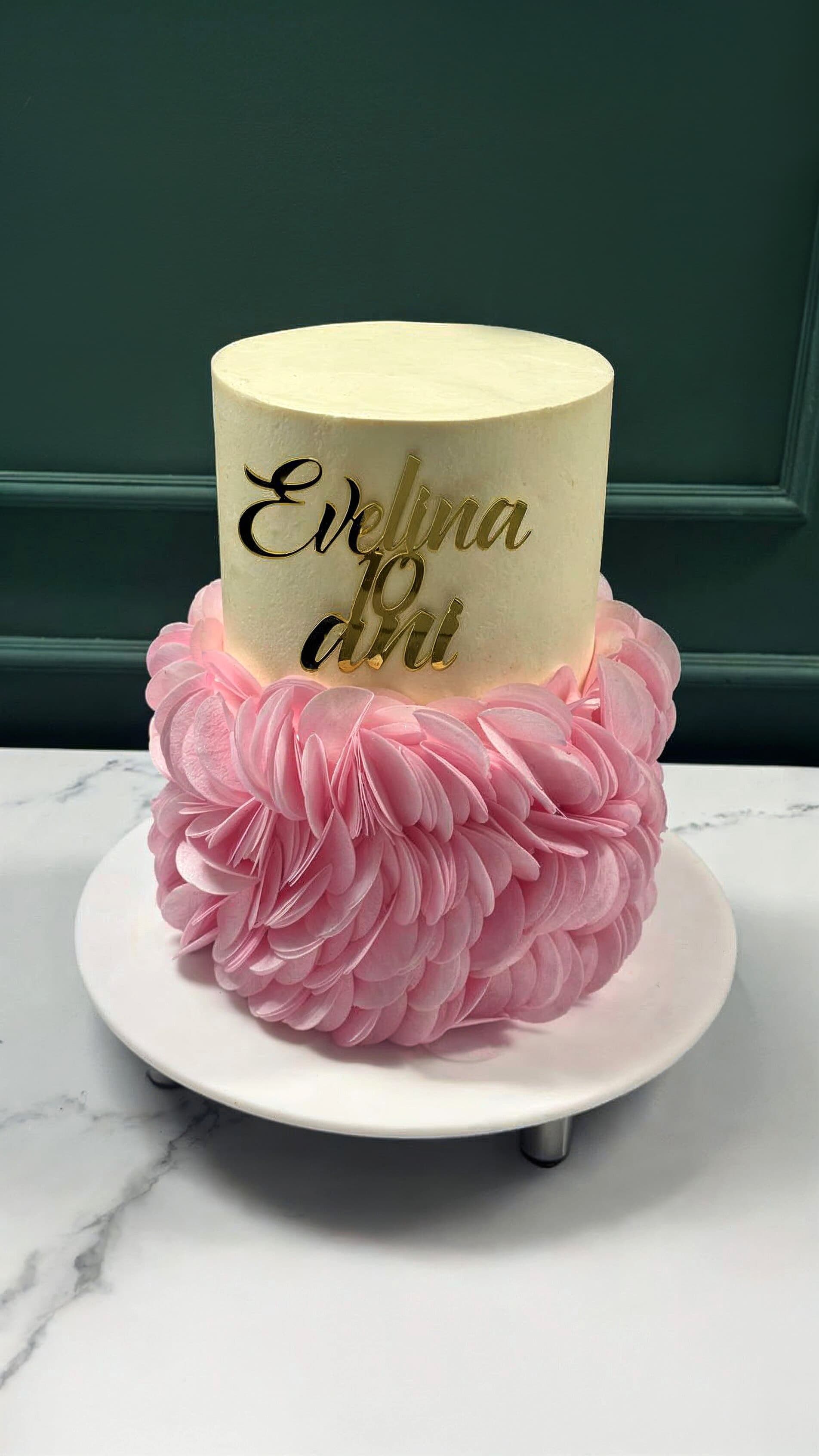Blush Petal Birthday Cake