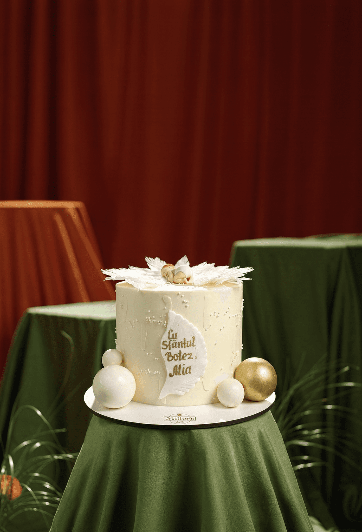 Elegant Baptism Celebration Cake