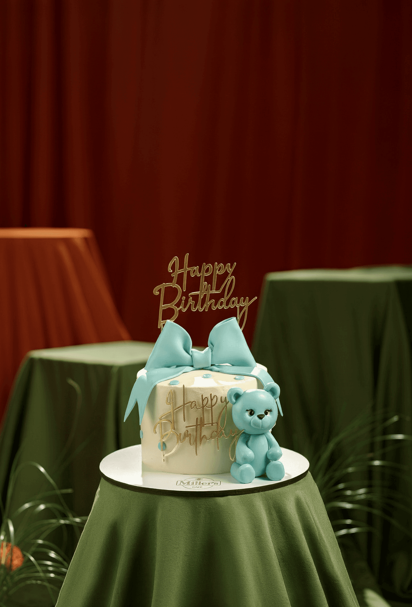 Sweet Bow & Bear Celebration Cake