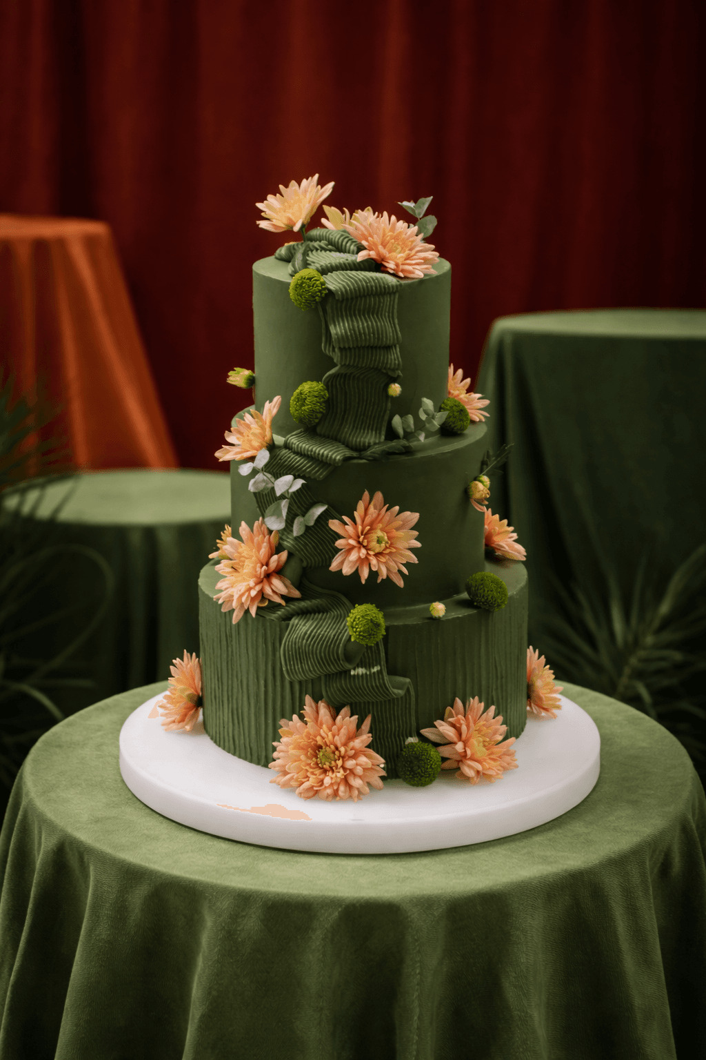 Green Garden Bloom Cake
