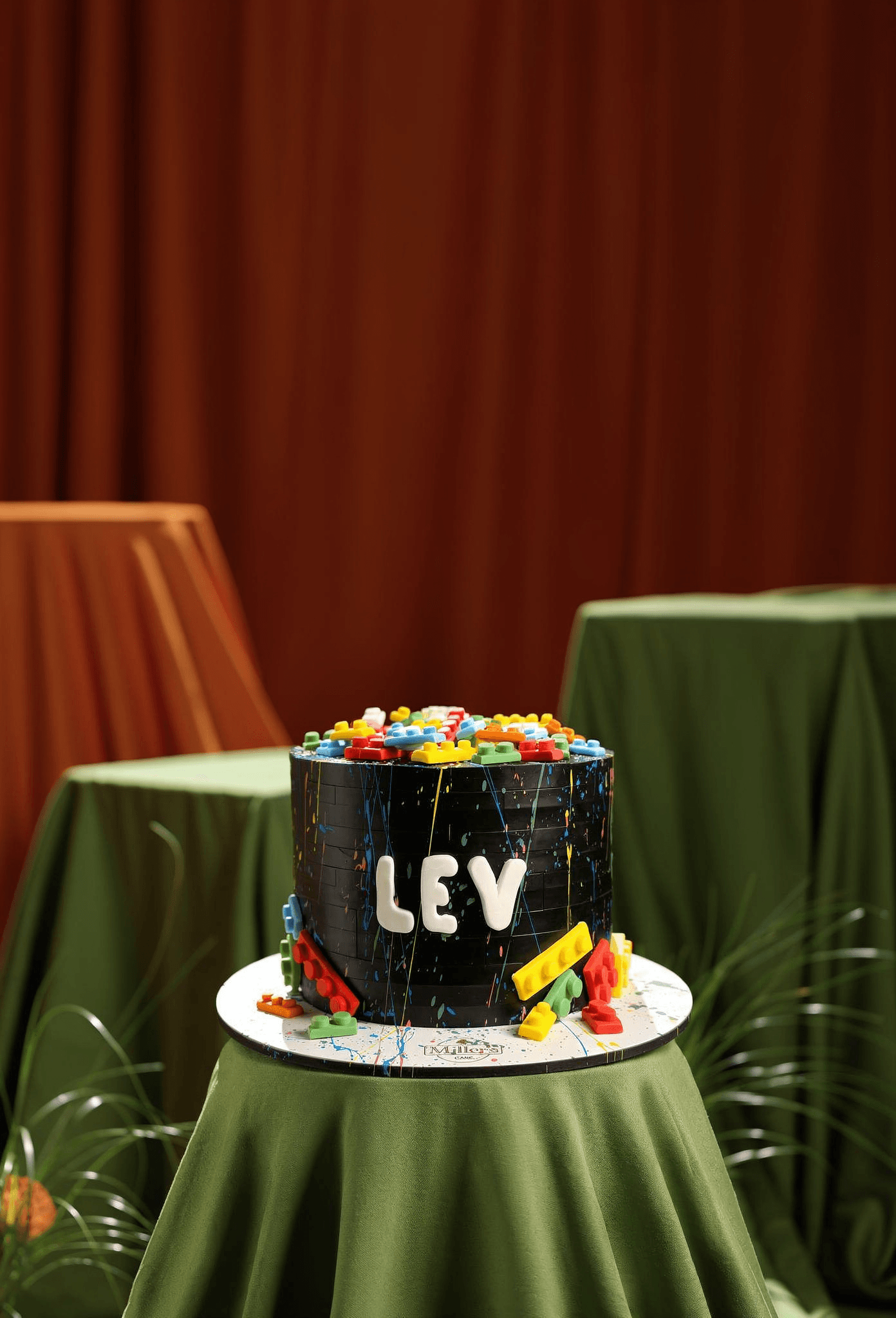 Color Splash Lego Birthday Cake