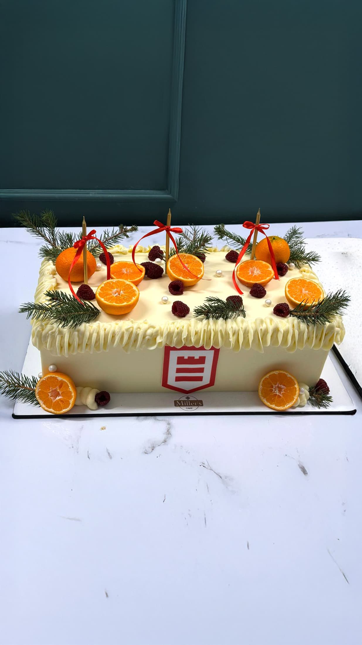 Winter Orange & Berry Holiday Cake
