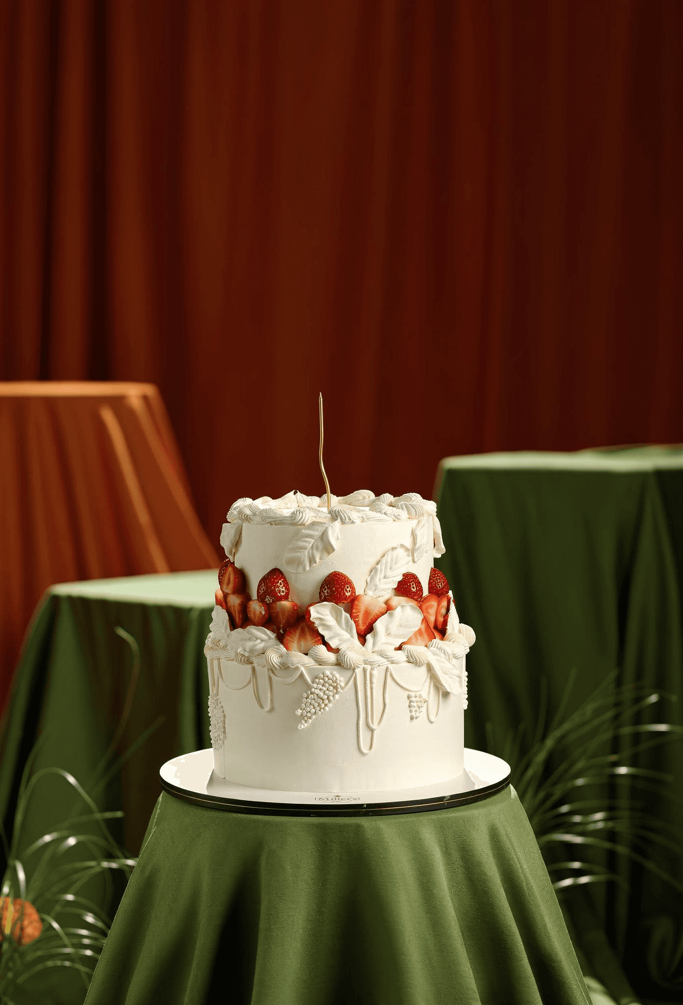 Timeless Strawberry Elegance Cake