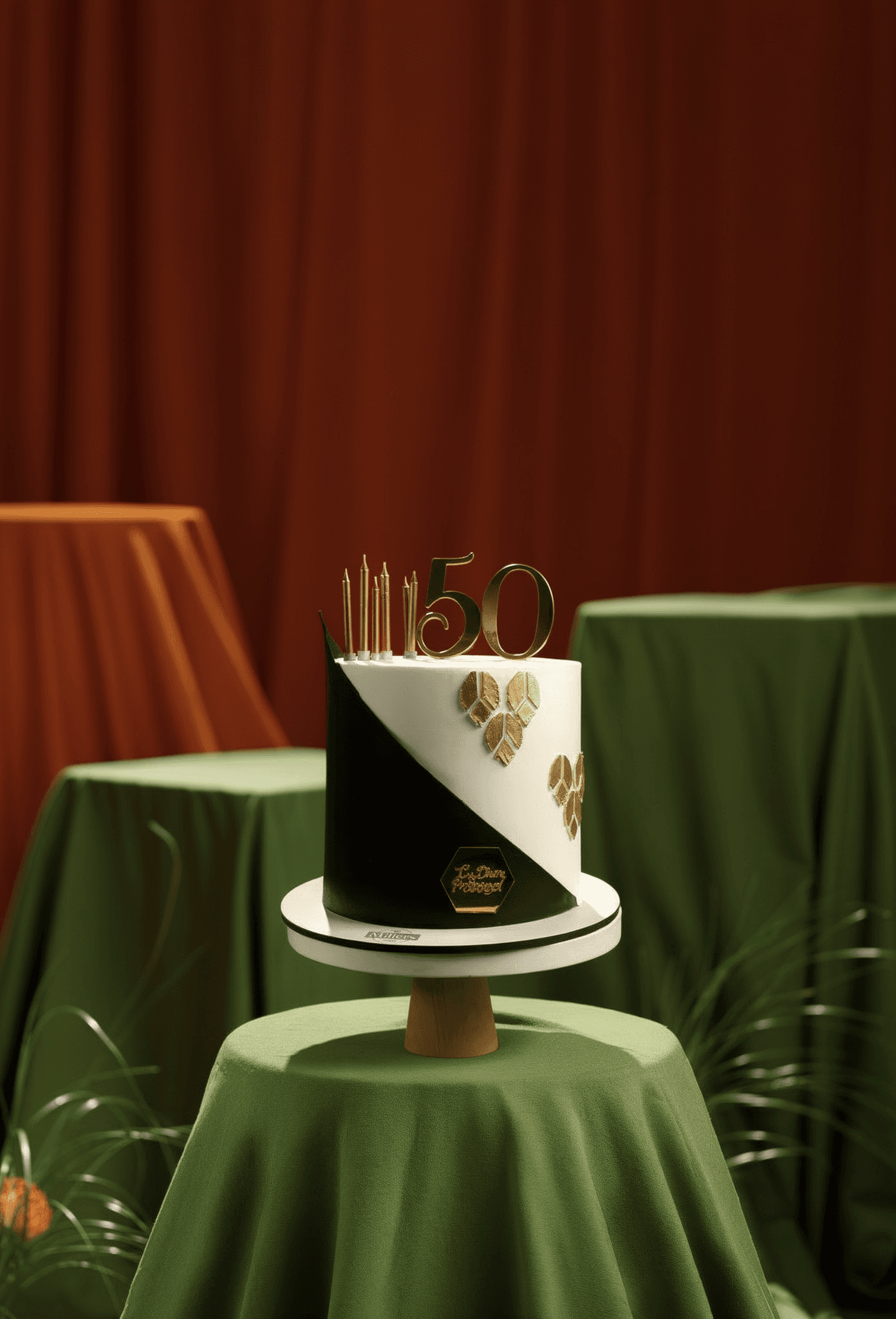 Black & White Anniversary Cake