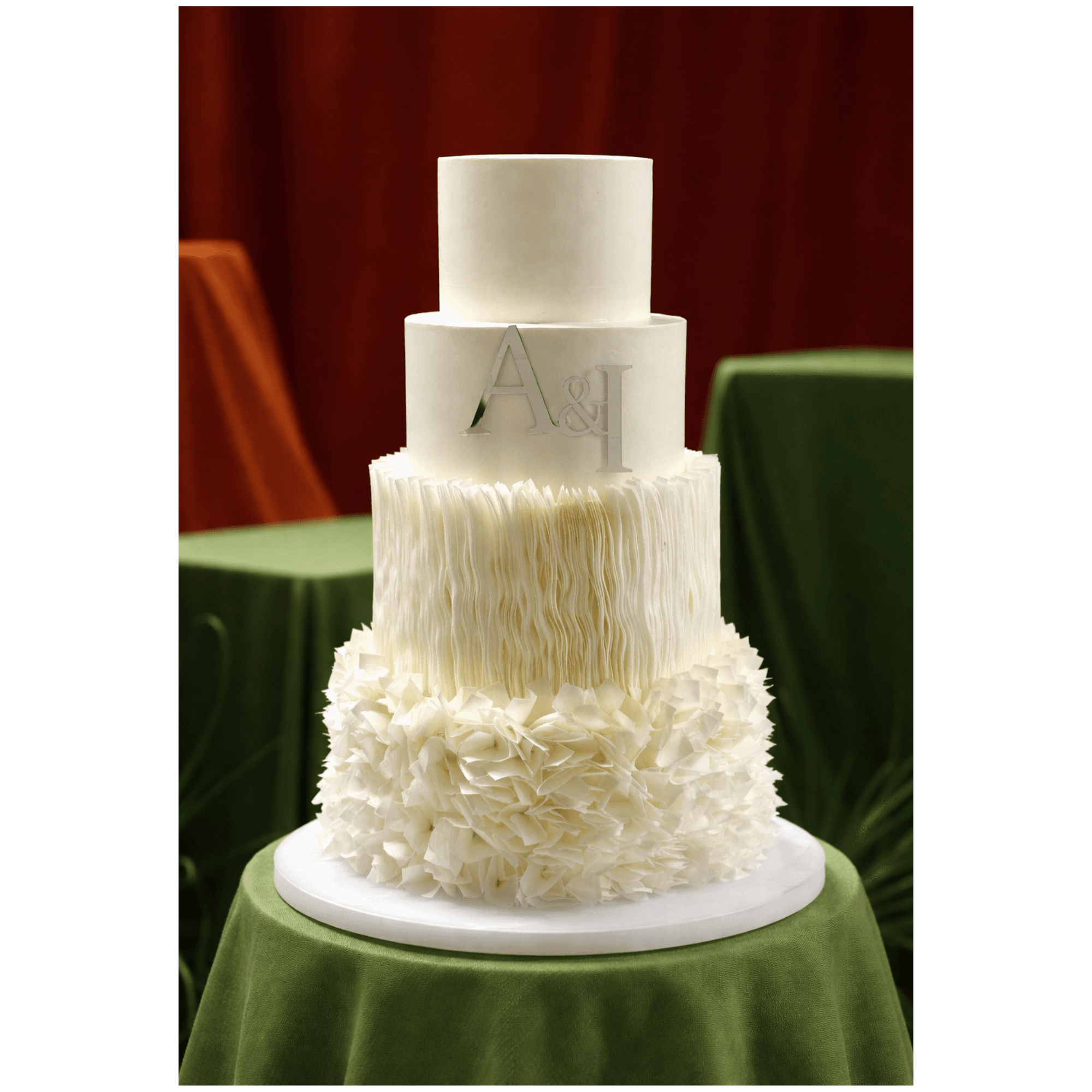 Contemporary White Ruffle Design