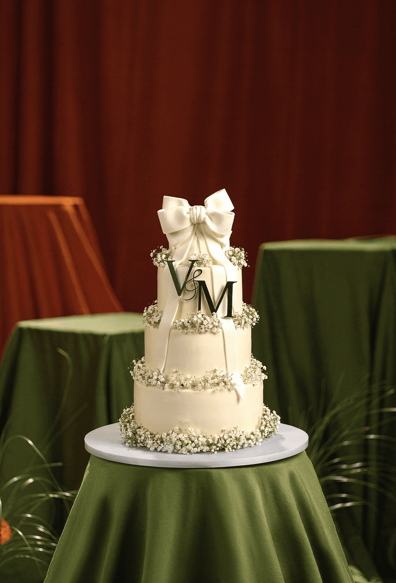 Gypsophila Elegance with Ribbon