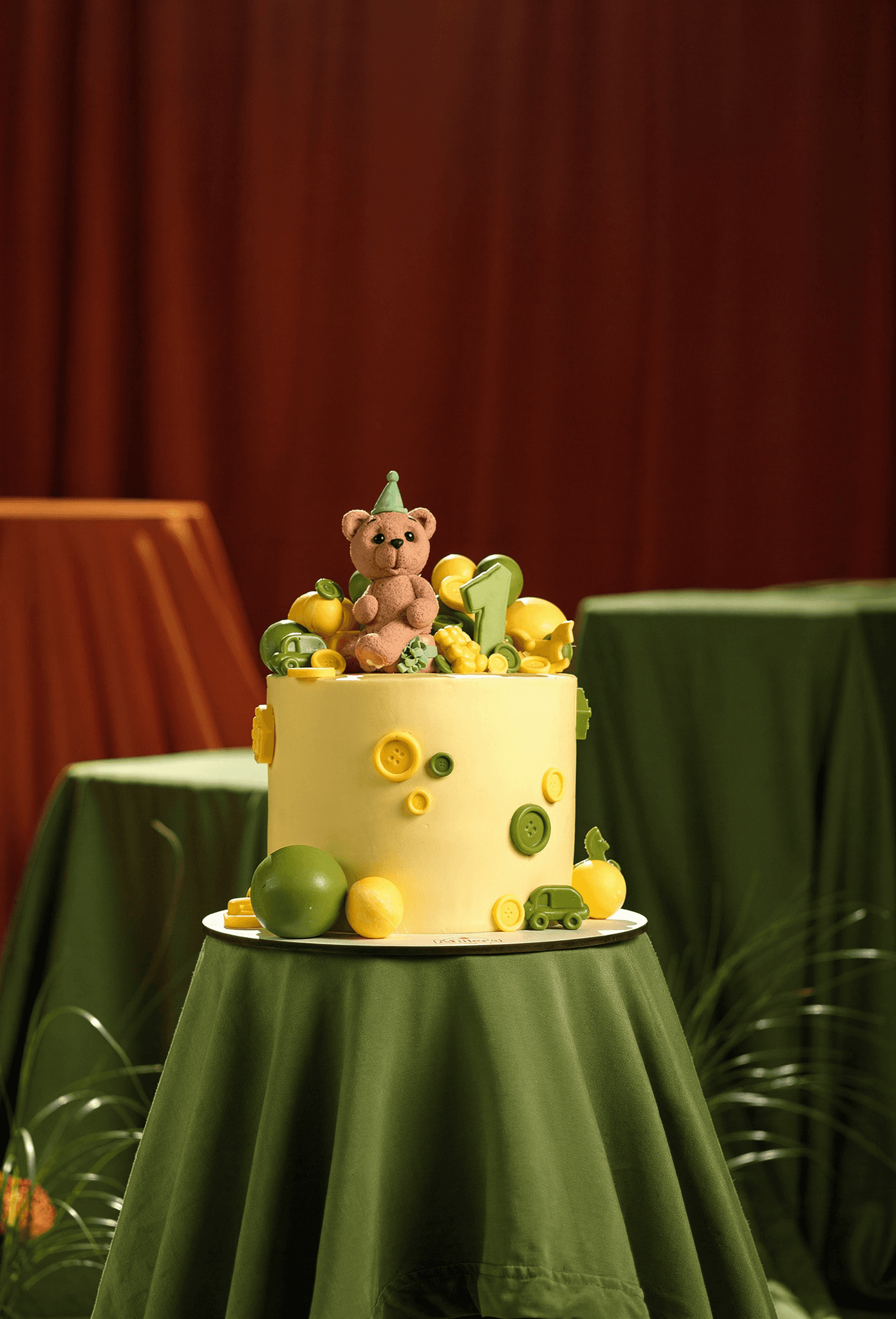 Teddy Bear First Birthday Cake