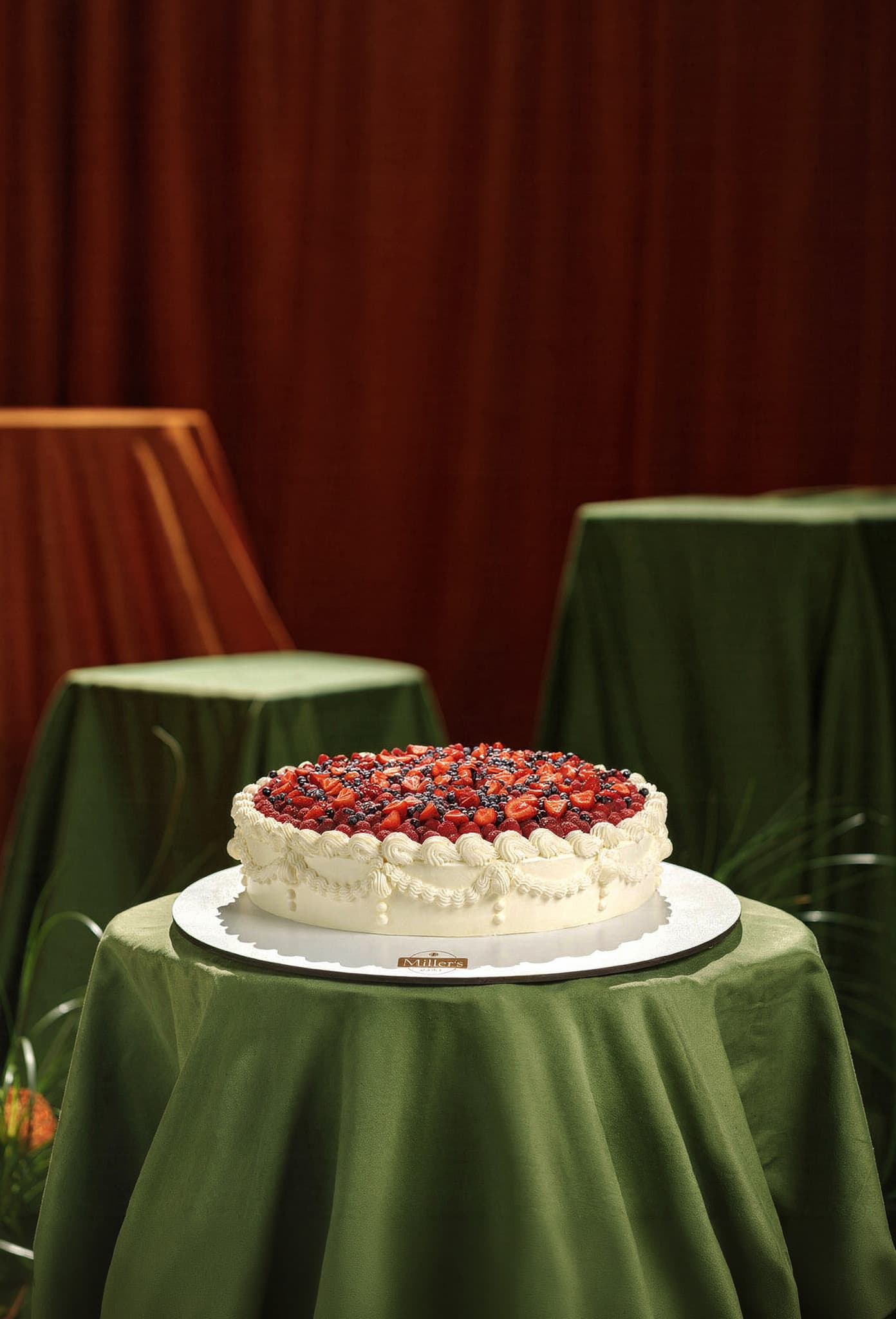 Sweet Berry Romance Wedding Cake