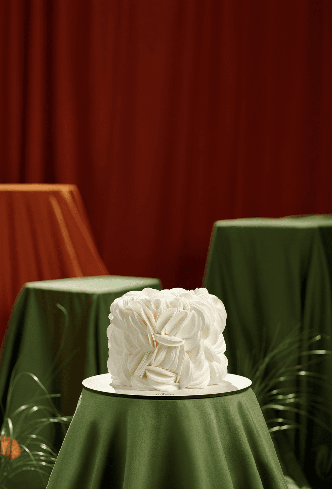 Elegant White Petal Cake