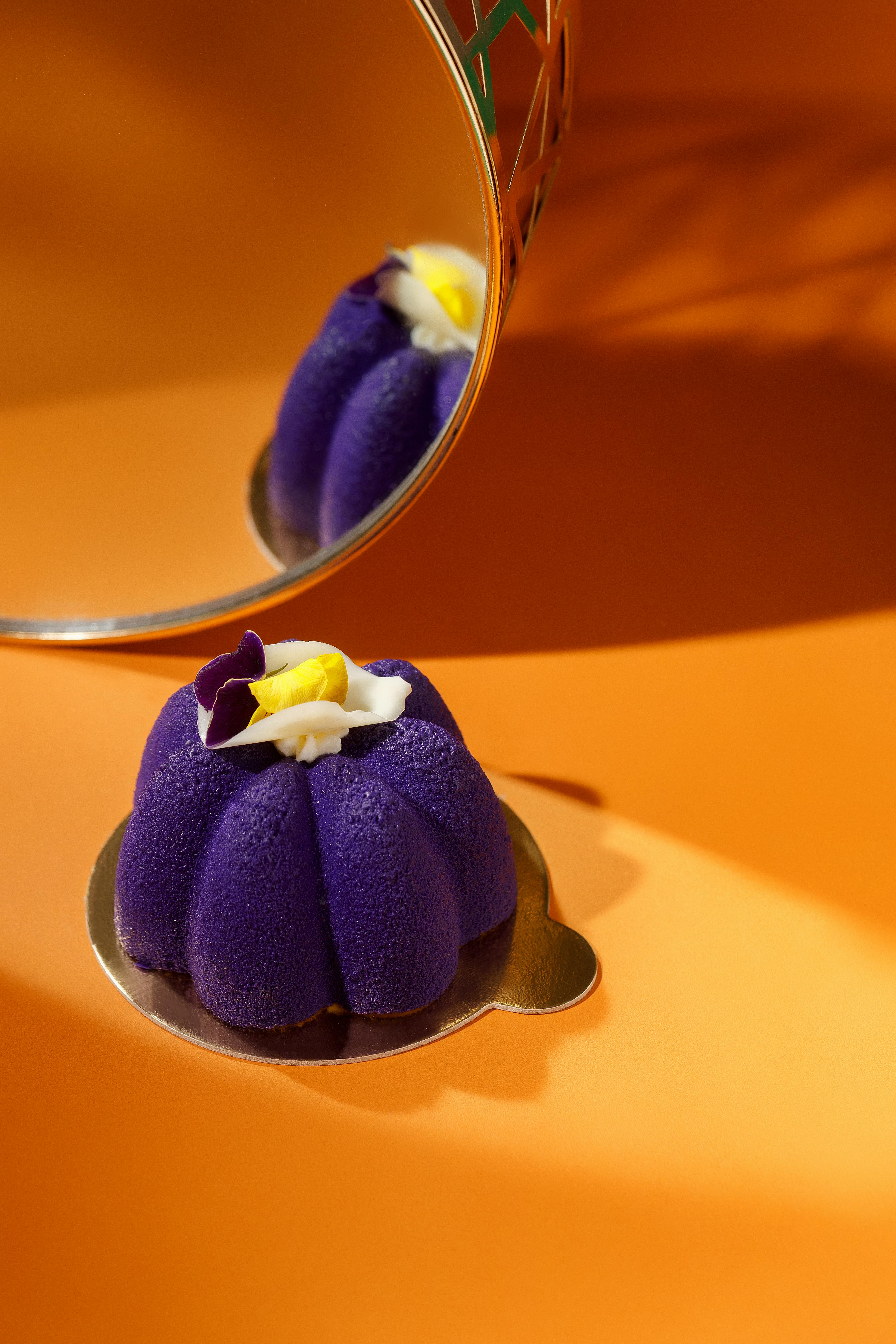 Violet Mango mousse with pinna colada insert